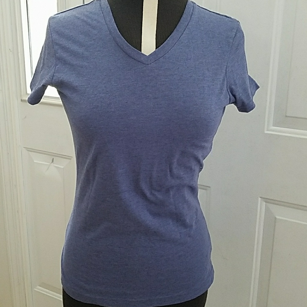 Danskin Now V-neck Cotton Blend Tee